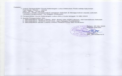 PENGUMUMAN KELULUSAN SMA KARTINI TAHUN 2023/2024